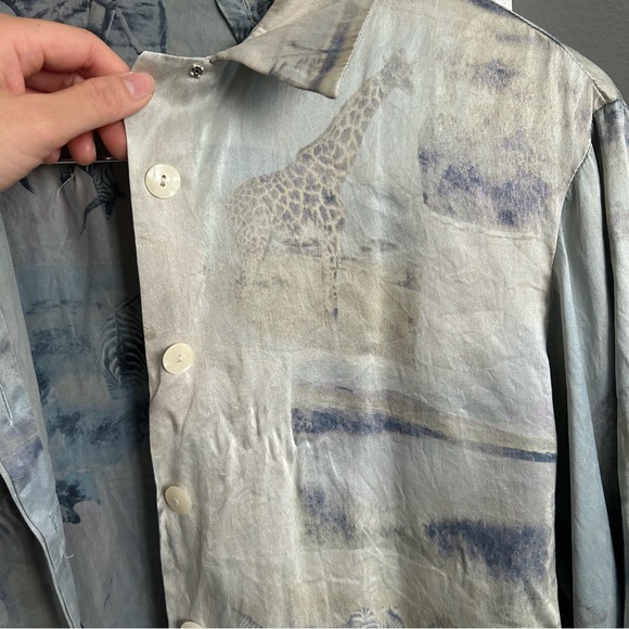 Vintage Satin Animal Print Shirt - Picture 3 of 4